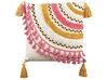 Set of 2 Tufted Cotton Cushions with Tassels 45 x 45 cm Multicolour JAMMU_911755
