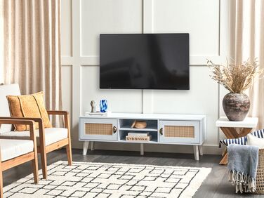 TV Stand White with Beige PARTON