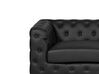Faux Leather Sofa Set Black VISSLAND_741265