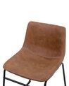 Conjunto de 2 sillas de comedor de poliéster marrón dorado/negro BATAVIA_725025