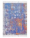 Teppich mehrfarbig 140 x 200 cm abstraktes Muster Fransen Kurzflor ACARLAR_850003