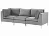 3-seters sofa fløyel grå EVJA_789349