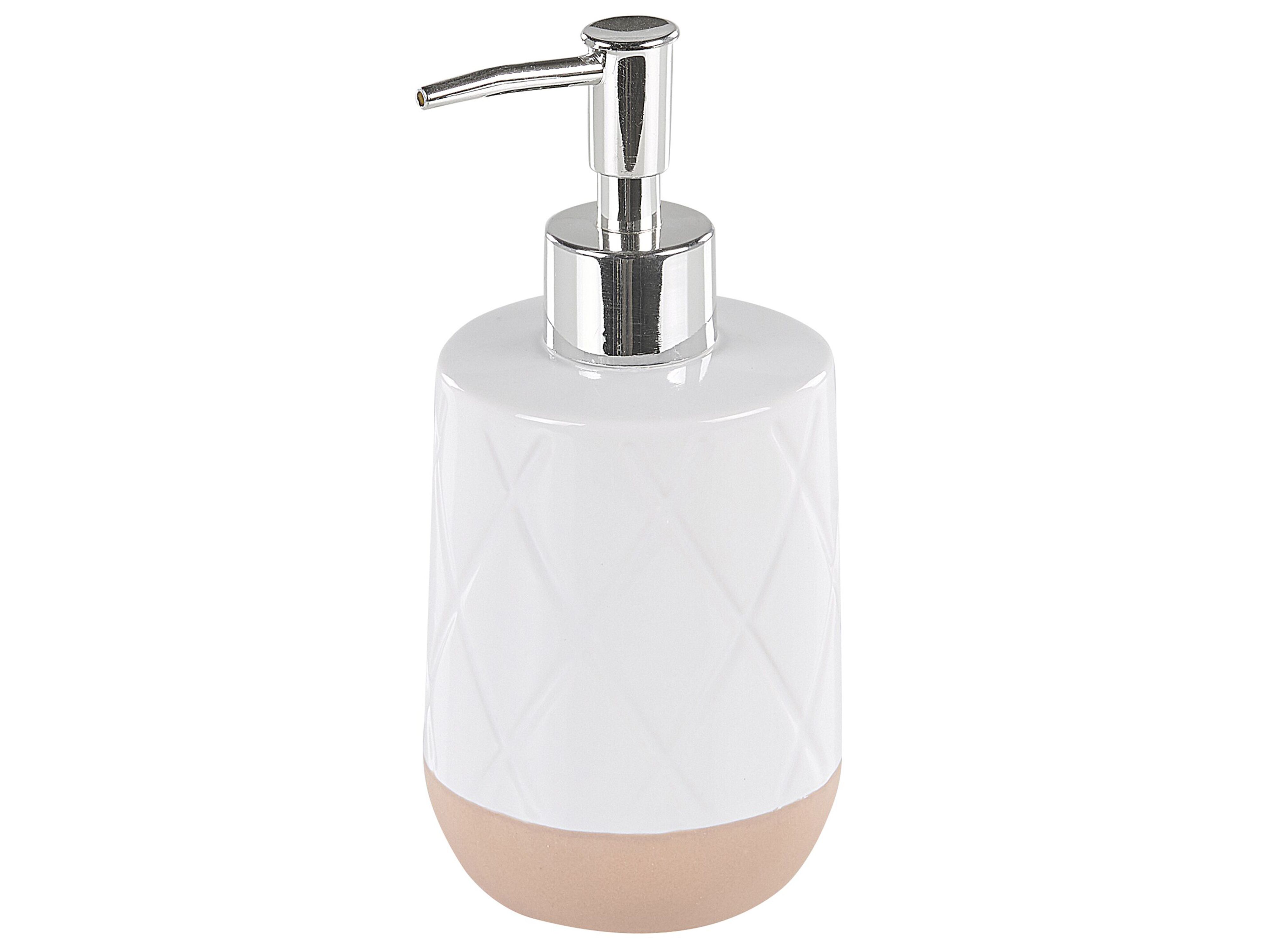 Badezimmer Set 4-teilig Keramik weiß / beige LEBU | Beliani.de