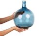 Dekoratívna sklenená váza 31 cm modrá CHAPPATHI_867316