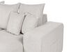Canapé-lit d'angle à gauche avec rangement en velours côtelé beige clair LUSPA_898637