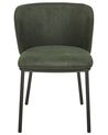 Sada 2 čalouněných jídelních židlí tmavě zelené MINA_872120