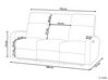 Sofá de 3 lugares manualmente reclinável em veludo cinzento claro VERDAL_835104