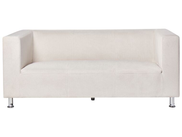 Sofá de 3 lugares em tecido branco-creme FLORO_916611