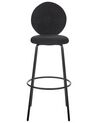 Set of 2 Boucle Bar Chairs Black EMERY_915928