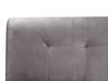 Łóżko kontynentalne welurowe 160 x 200 cm szare MARQUISE_796506