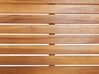 Mesa de jardín extensible de madera de acacia clara 160/220 x 100 cm MAUI_814500