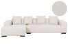 Right Hand Jumbo Cord Corner Sofa Off-White LUNGO_898349