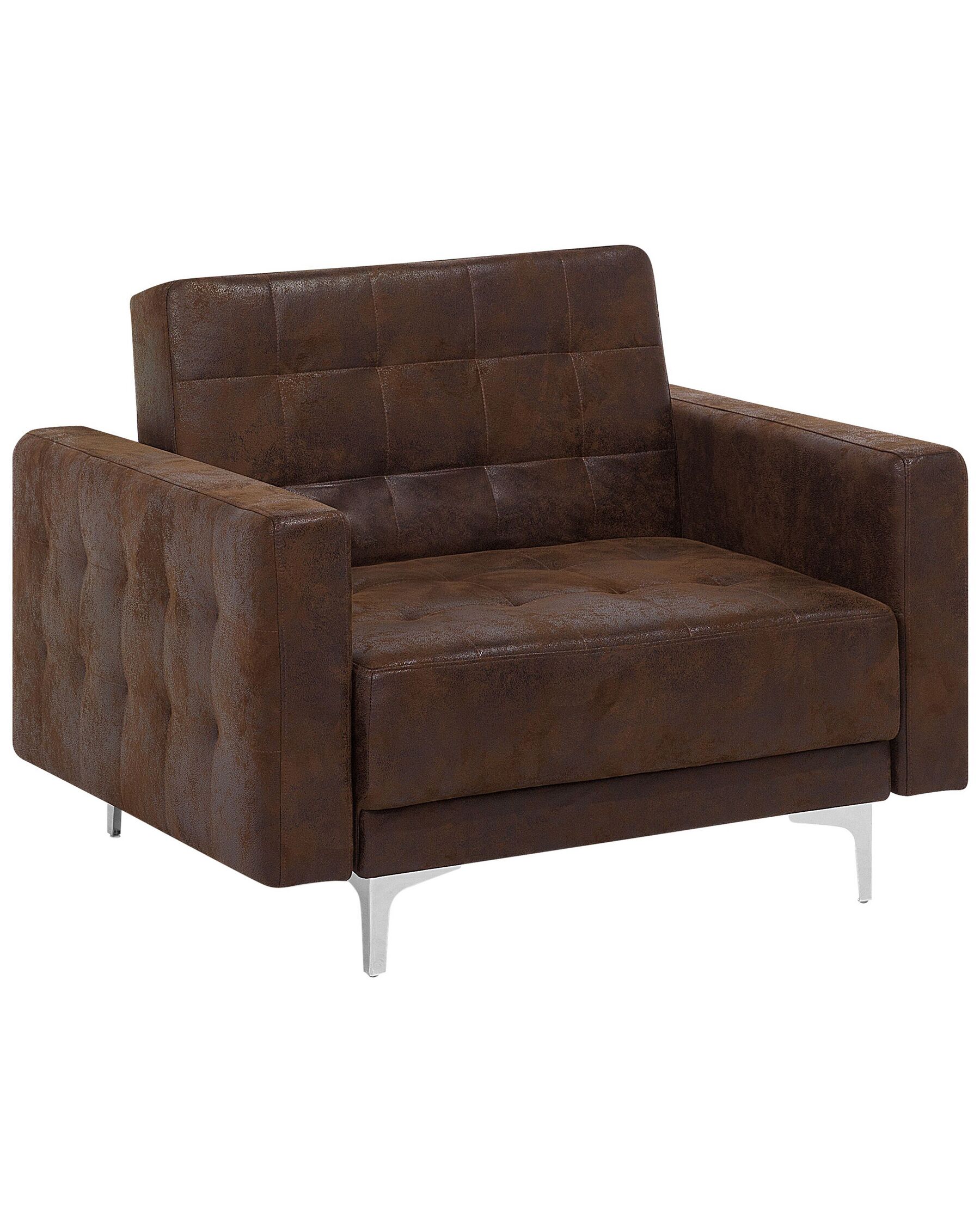 Sessel Lederoptik Old Style braun ABERDEEN | Beliani.cz