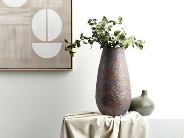 Dekorativ vase brun/grå BRIVAS