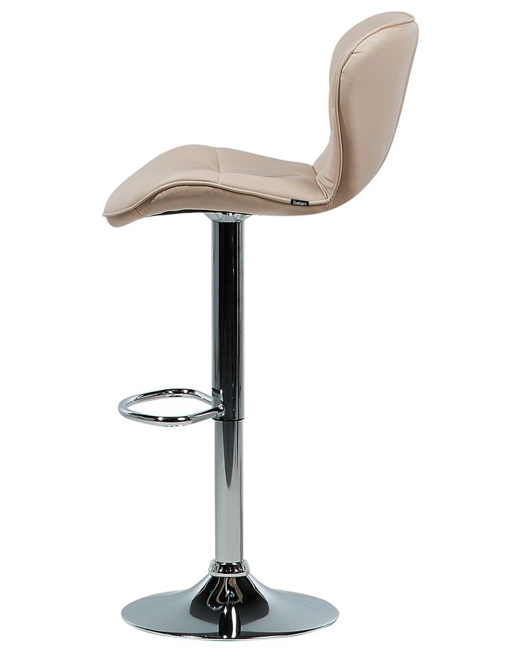 Lot de 2 chaises de bar en cuir PU beige VALETTA Beliani.fr