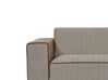 2.5 Seater Linen Sofa Light Brown OSELO_891924