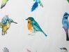 Lot de 2 coussins 45 x 45 cm avec motif oiseaux et pompons MALLOW_770303