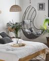 PE Rattan Hanging Chair with Stand Grey PINETO_765038