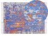 Teppich mehrfarbig 140 x 200 cm abstraktes Muster Fransen Kurzflor ACARLAR_817375