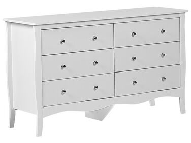 Commode blanche 6 tiroirs WINCHESTER