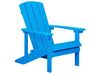 Trädgårdsstol med fotpall blå ADIRONDACK_809435