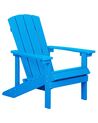 Gartenstuhl Kunstholz blau mit Fußhocker ADIRONDACK_809435