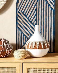 Koristemaljakko terrakotta valkoinen 33 cm SIMPANG