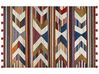 Kelim Teppich Wolle mehrfarbig 200 x 300 cm geometrisches Muster Kurzflor MRGASHAT_858308
