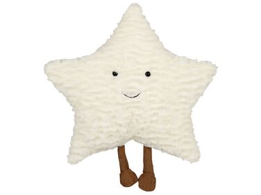 Dekorativní dětský polštář ve tvaru hvězdy 40 x 40 cm bílý STARFRUIT