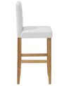 Faux Leather Bar Chair Off-White MADISON_763482