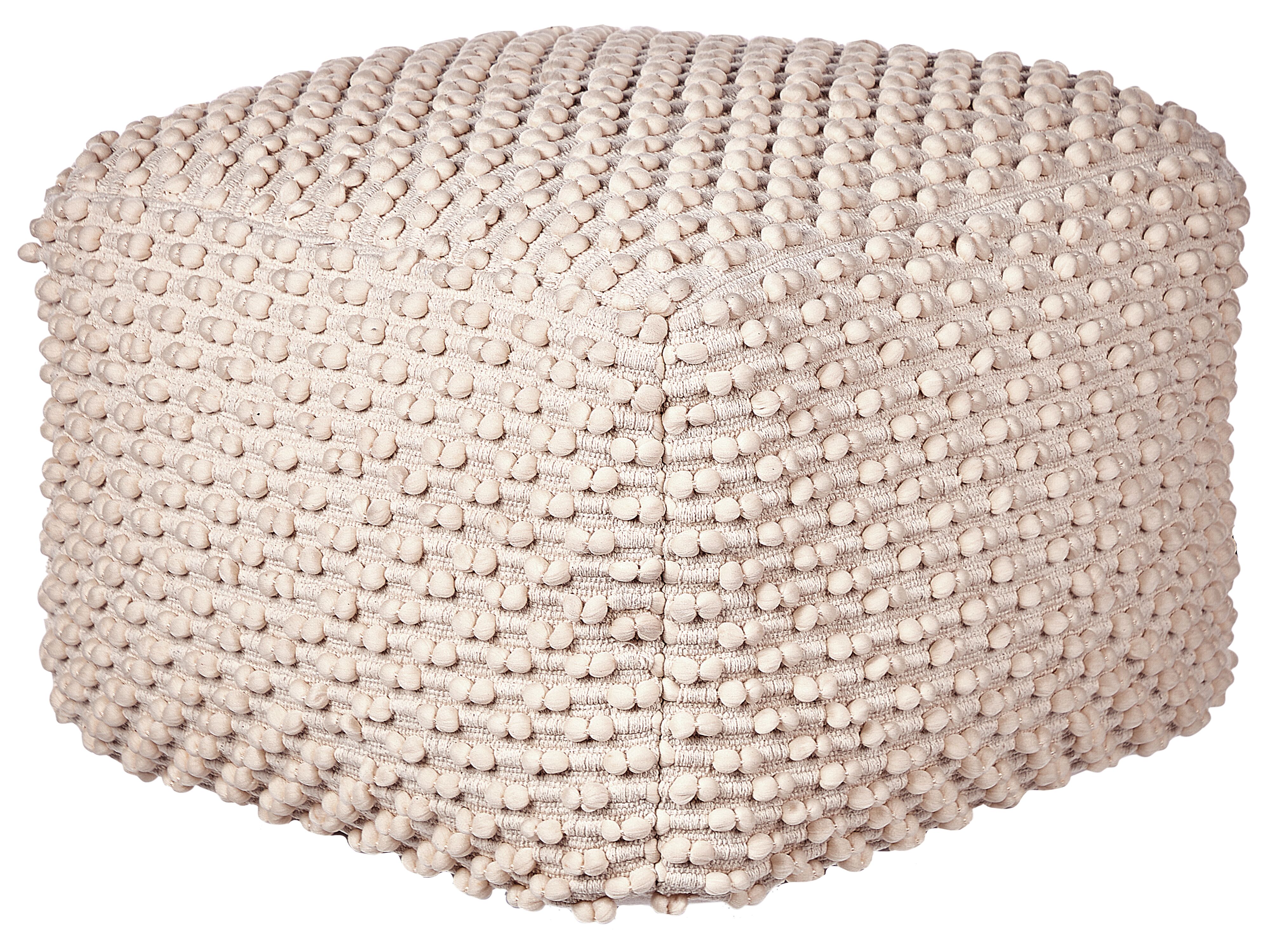 Pouf cotone tortora 50 x 50 cm KINGRI 