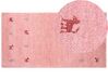 Tapete Gabbeh em lã rosa 80 x 150 cm YULAFI_855768