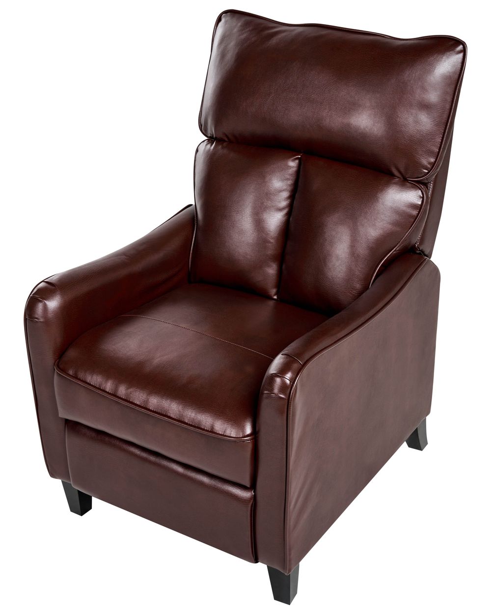 Faux Leather Recliner Chair Brown ROYSTON Beliani.co.uk