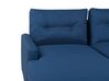 Canapé angle à droite convertible 4 places en tissu bleu marine FLAKK_745758