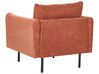 Conjunto de sofás 5 lugares com repousa-pés em tecido castanho dourado VINTERBRO_907080