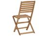Gartenmöbel Set mit Sonnenschirm (12 Optionen) Akazienholz hellbraun 6-Sitzer TOLVE_863820