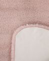 Tapete em pelo sintético de coelho rosa 60 x 90 cm UNDARA_812950
