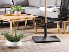 Aurinkovarjon jalka betoni musta 25 kg 50 x 50 cm CERVO