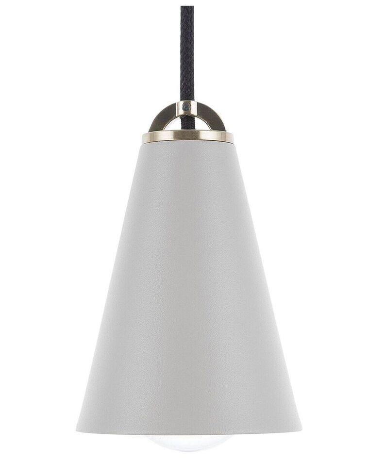 Metal Pendant Lamp Grey CARES_690654