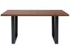 Jedálenský stôl 160 x 90 cm tmavé drevo/čierna AUSTIN_694507