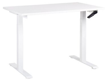 Schreibtisch weiß 120 x 72 cm manuell höhenverstellbar DESTINES