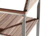 Conjunto de 6 cadeiras de jardim em madeira de teca e aço VIAREGGIO_738578