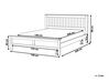 Wooden EU Double Size Bed White MAYENNE_734351