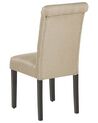Set of 2 Fabric Dining Chairs Beige VELVA_781879