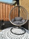 PE Rattan Hanging Chair with Stand Grey TOLLO_820595