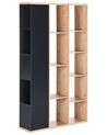 Bookcase Light Wood with Black BANGOR_894696