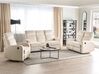Conjunto de sala de estar reclinable eléctrico de terciopelo blanco VERDAL_904879