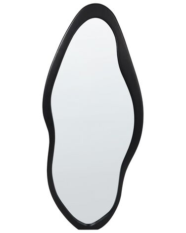 Drevené nástenné zrkadlo 79 x 180 cm čierne BLET