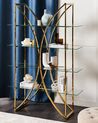 4 Tier Metal Bookcase Gold HOLLOW_895866