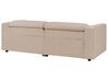 2 personers sofa m/elektrisk recliner sandbeige fløjl ULVEN_911585